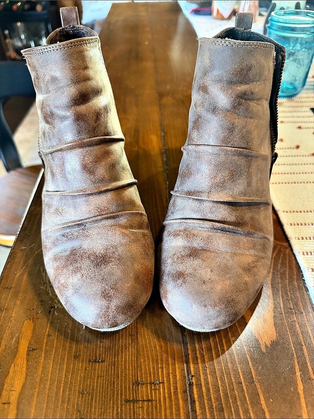 Maurices Tammy Wedge Bootie Brown US 10M